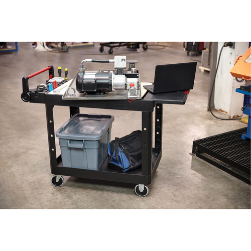 Heavy-Duty Adaptable Utility Cart, 2 Tiers, 25-1/5" x 36" x 51-1/2", 500 lbs. Capacity - Rubbermaid 1997208