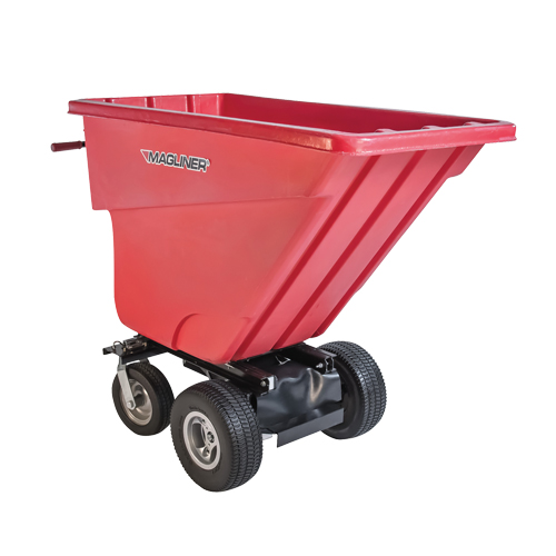 Chariot &agrave; bascule motoris&eacute;, Capacit&eacute; 13.5 cu.ft., 45" h x 27" la x 68" p - Magliner MHCSBB