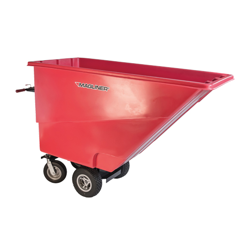 Chariot &agrave; bascule motoris&eacute;, Capacit&eacute; 27 cu. ft., 51" h x 81" la x 33" p - Magliner MHCSAC