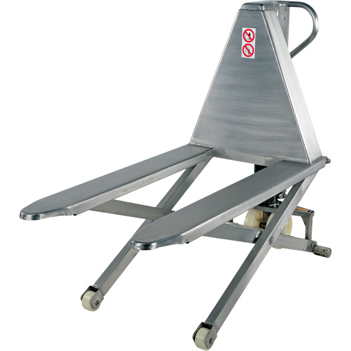 Pallet Lift Table, 45" L x 26-3/4" W, Stainless Steel, 2000 lbs. Capacity - Vestil L-270-HD-SS