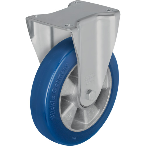 Heavy-Duty Plate Caster, Rigid, 7-7/8" (200 mm), Polyurethane, 1540 lbs. (700 kg.) - Blickle BH-ALBS 200K