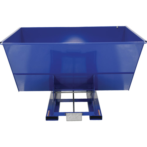 Self-Dumping Hopper, Steel, 3 cu.yd., Blue - Vestil D-300-LD