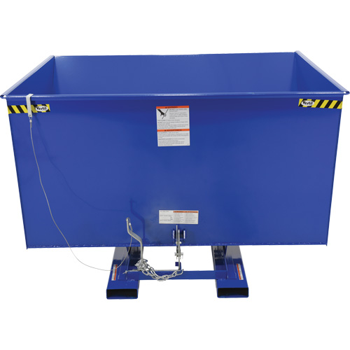 Self-Dumping Hopper, Steel, 3 cu.yd., Blue - Vestil D-300-LD