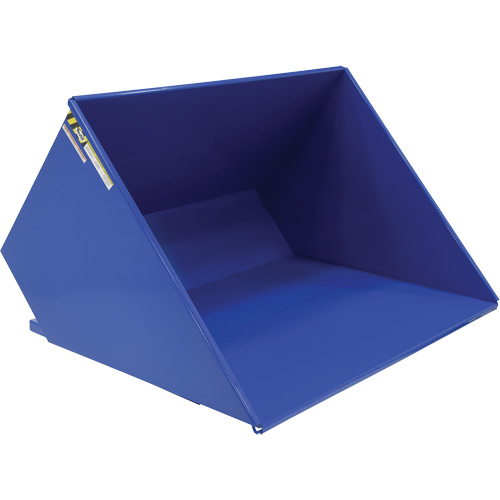Self-Dumping Hopper, Steel, 3 cu.yd., Blue - Vestil D-300-MD