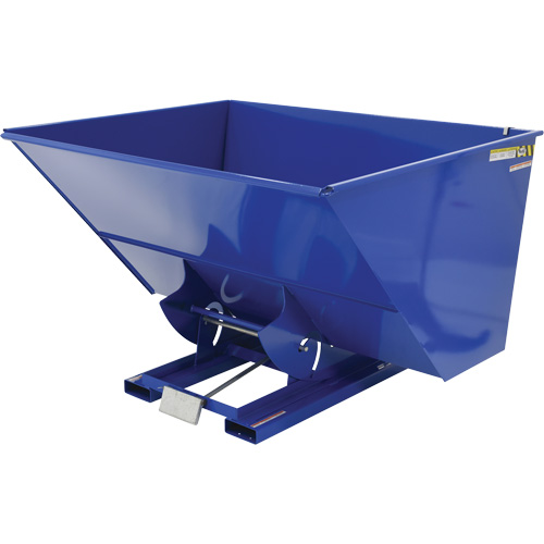 Self-Dumping Hopper, Steel, 3 cu.yd., Blue - Vestil D-300-MD