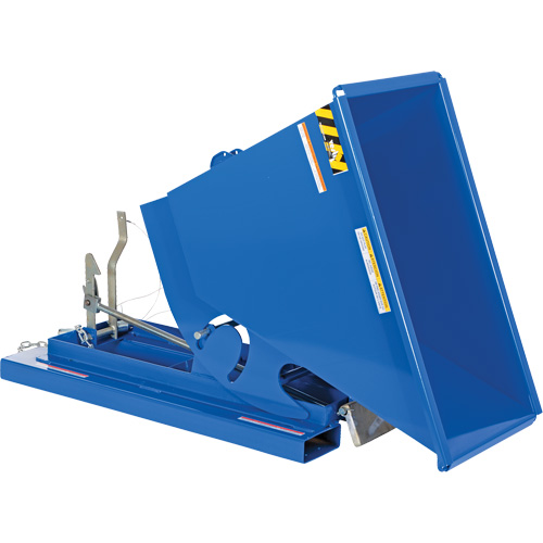 Self-Dumping Hopper, Steel, 1/3 cu.yd., Blue - Vestil D-33-HD
