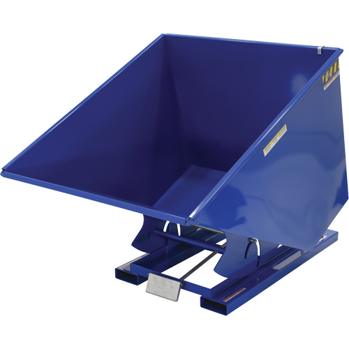 Self-Dumping Hopper, Steel, 2 cu.yd., Blue - Vestil D-200-HD