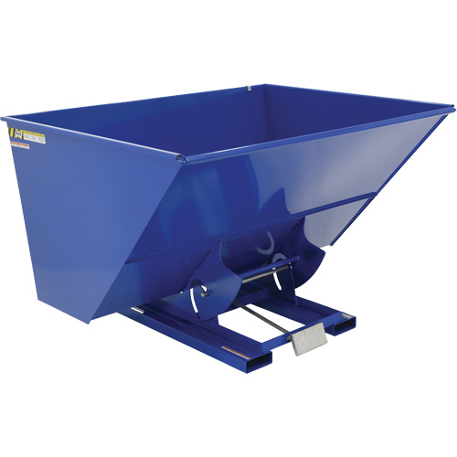 Self-Dumping Hopper, Steel, 3 cu.yd., Blue - Vestil D-300-HD