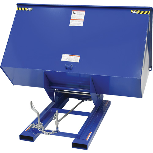 Self-Dumping Hopper, Steel, 3 cu.yd., Blue - Vestil D-300-HD