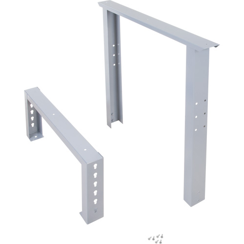 Pattes d'&eacute;tabli pour service industriel, Acier, 30" p x 34" h, Simple - KLETON 