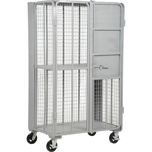 Chariot de s&eacute;curit&eacute; escamotable de s&eacute;rie FST, 1 niveaux, 27" lo x 45" la x 77" h, Cap. 2000 lb - Vestil FST-2744-2