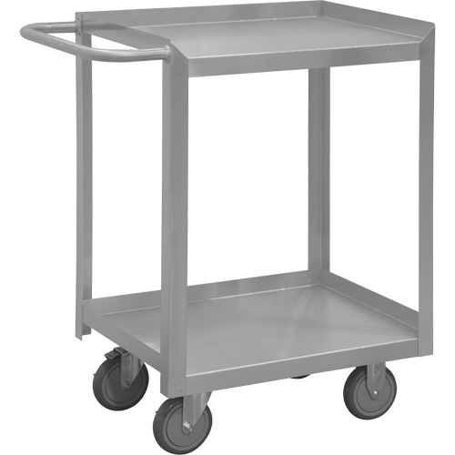 Industrial Grade Shelf Cart, 2 Tiers, 19" W x 37" H x 36-7/16" D, 1200 lbs. Capacity - Durham Manufacturing SRSC1618302FLD5PU