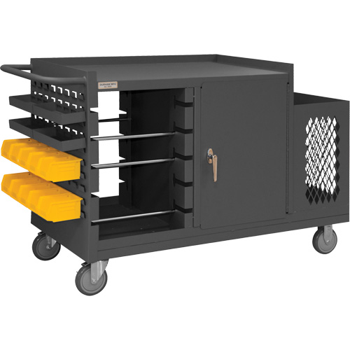 Chariot pour bobines de fil et de maintenance, Acier, 5 Montants, 54-1/16" la x 35" h x 24" p, Capacit&eacute; de 1200 lb - Durham Manufacturing MWSR5-95