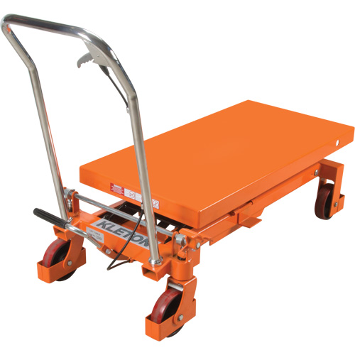 Table &eacute;l&eacute;vatrice &agrave; ciseaux hydraulique, 40" lo x 20 " la, Acier, Capacit&eacute; 2200 lb - KLETON 