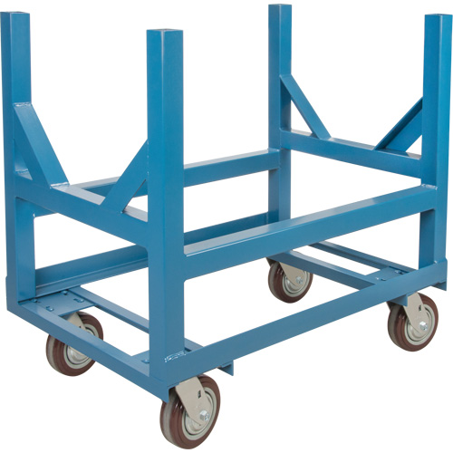 Pipe & Bar Cradle Truck, 36" L x 24" W x 34" H, 2500 lbs. Capacity, Polyurethane Wheels - KLETON 