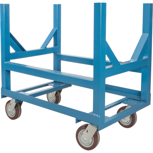 Pipe & Bar Cradle Truck, 36" L x 24" W x 34" H, 2500 lbs. Capacity, Polyurethane Wheels - KLETON 
