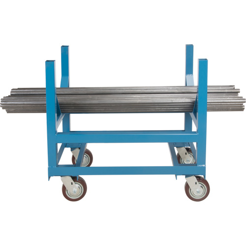 Pipe & Bar Cradle Truck, 36" L x 24" W x 34" H, 2500 lbs. Capacity, Polyurethane Wheels - KLETON 