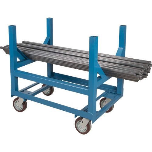 Pipe & Bar Cradle Truck, 36" L x 24" W x 34" H, 2500 lbs. Capacity, Polyurethane Wheels - KLETON 