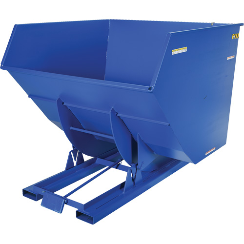 Self-Dumping Hopper, Steel, 4 cu.yd., Blue - Vestil D-400-HD