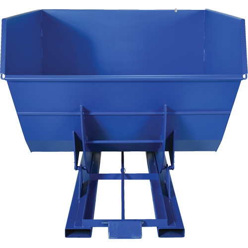 Self-Dumping Hopper, Steel, 4 cu.yd., Blue - Vestil D-400-HD