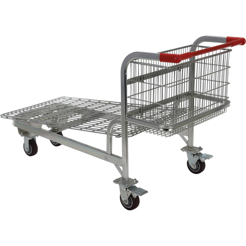 Chariot en treillis emboîtable, Acier, 28-3/4" x 37-1/16" x 59-5/8", Capacit&eacute; 275 lb - Vestil WIRE-L