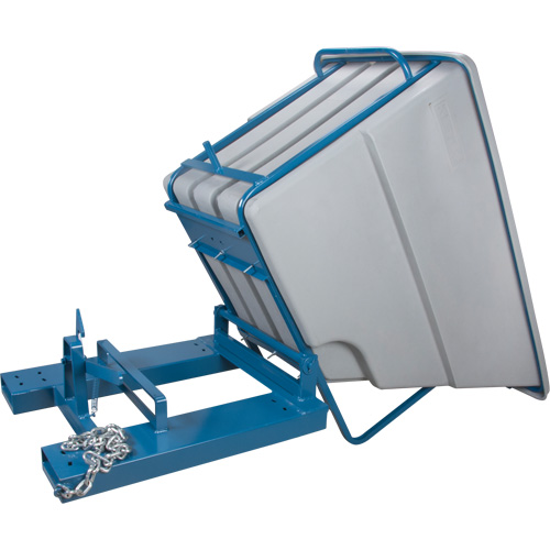 Self-Dumping Hopper, Polyethylene, 1-1/10 cu.yd, Grey - KLETON 