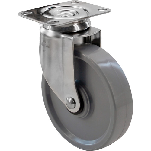 2309 Caster, Swivel, 5" (127 mm), Envirothane Grey, 350 lbs. (158.8 kg.) - Algood S2359-A27D-UG