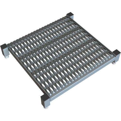 Adjustable Height One-Step Work Platform, 24" W x 24" D, 800 lbs. Capacity, All-Welded - Tri-Arc Manufacturing WLOS524242
