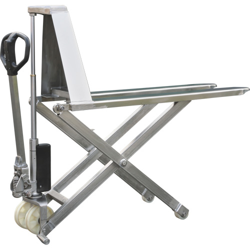 Chariot &eacute;l&eacute;vateur &agrave; ciseaux Eco, 45" lo x 21" la, Acier inoxydable, Capacit&eacute; de 2200 lb - Mobile Industries 117220NSS-ECO