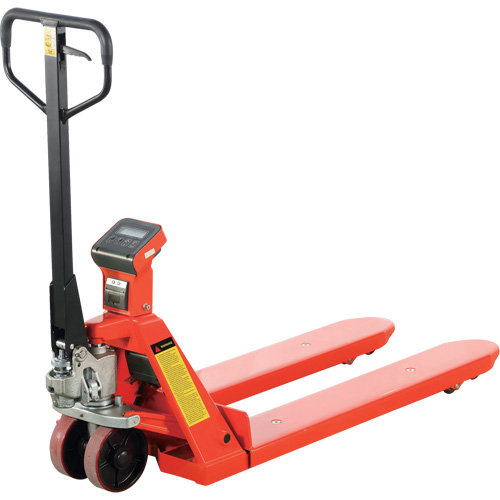 Eco Weigh-Scale Pallet Truck with Thermal Printer, 48" L x 27" W, 4400 lbs. Cap. - Mobile Industries 120448WL-P