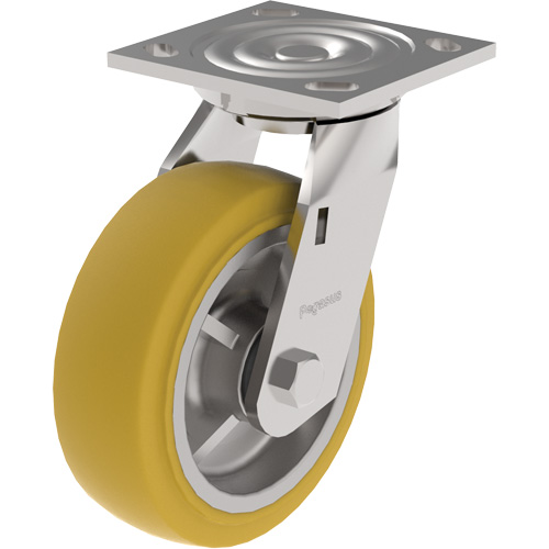 21 Series Medium-Duty Caster, Rigid, 8" (203.2 mm), Urethane, 1250 lbs. (567 kg.) - Blickle P21R-UY080R-14