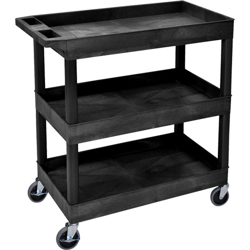 Tub Cart, 3 Tiers, 35-1/4" x 36-1/4" x 18", 300 lbs. Capacity - Luxor H. Wilson EC111-B
