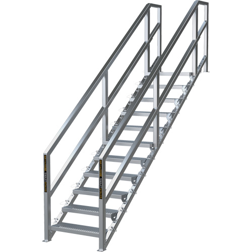 Syst&egrave;me d'escalier modulaire pour la construction de 11-16 marches SmartStairs, 120" ha - Metaltech AL-SSEH16