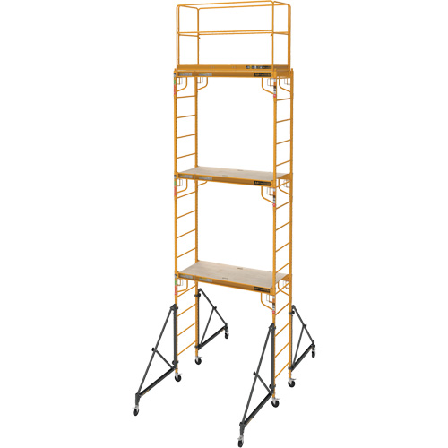Complete 18' Drywall  Baker Scaffold Tower Set, 122" D x 236" H - Metaltech I-T3CISC