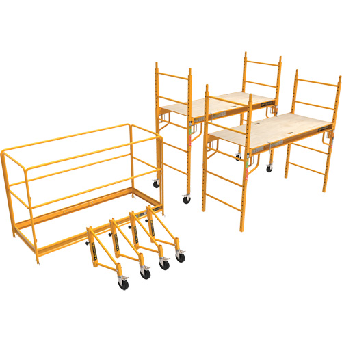 Complete 12' Drywall Baker Scaffold Tower Set, 58-1/2" D x 183" H - Metaltech I-TCISC