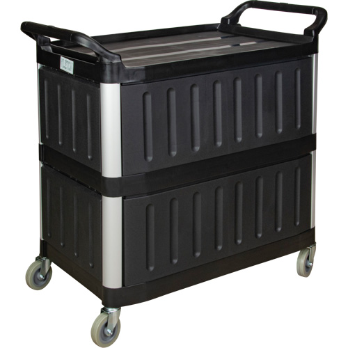 Utility Cart, 3 Tiers, 19-3/4" x 37-1/2" x 40-1/4", 250 lbs. Capacity - KLETON 