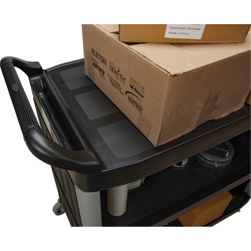 Utility Cart, 3 Tiers, 19-3/4" x 37-1/2" x 40-1/4", 250 lbs. Capacity - KLETON 