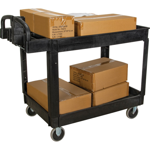Chariot utilitaire, 2 tiers, 25-5/8" x 33-1/2" x 43-3/4", Capacit&eacute; 550 lb - KLETON 