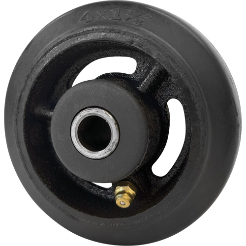 Roue en caoutchouc moul&eacute;, 4" (102 mm) dia. x 1-1/2" (38 mm) la, Capacit&eacute; de 350 lb (158 kg) - Blickle 1003583