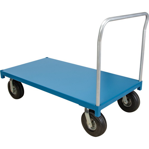  Chariot &agrave; plateforme pour l'ext&eacute;rieur, 72" lo x 36" la x Capacit&eacute; 1200 lb, Roues en Anticrevaison - KLETON 