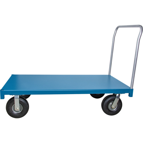  Chariot &agrave; plateforme pour l'ext&eacute;rieur, 72" lo x 36" la x Capacit&eacute; 1200 lb, Roues en Anticrevaison - KLETON 