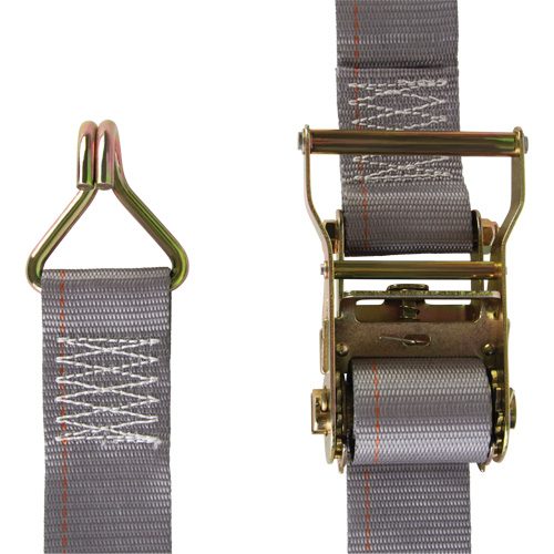 Heavy-Duty Utility Strap, J-Hook, 2" W x 16' L, 500 lbs. (227 kg) WLL - KLETON 