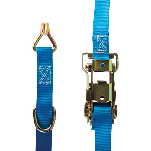 Ratchet Strap, J-Hook, 1" W x 16' L, 835 lbs. (379 kg) WLL - KLETON 