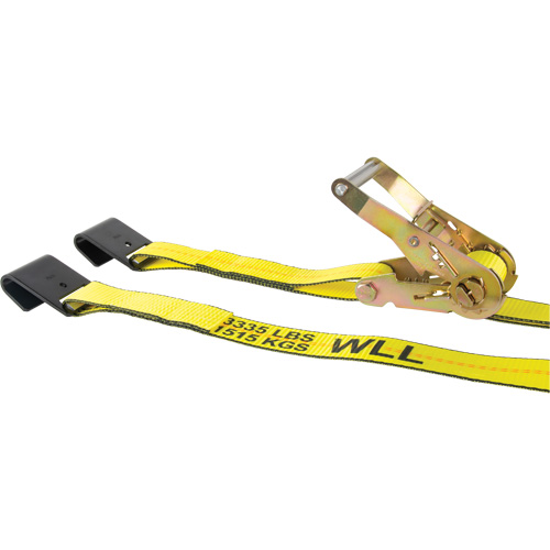 Tendeur d'arrimage pour treuil, Crochet plat, 2" , 30' , Charge d'utilisation max. 3335 lb (1512 kg) - KLETON 