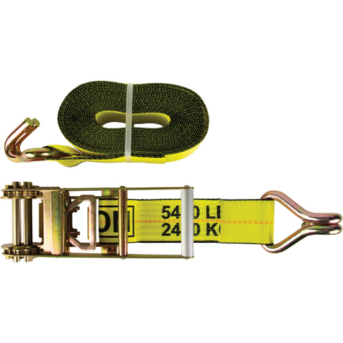 Winch Strap, J-Hook, 3" W x 30' L, 5400 lbs. (2449 kg) Working Load Limit - KLETON 