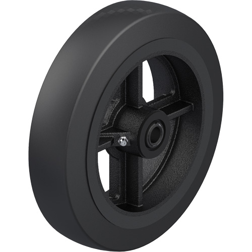Black Rubber on Cast Iron Core Wheel - Blickle P-RY-080x020/075R-LB