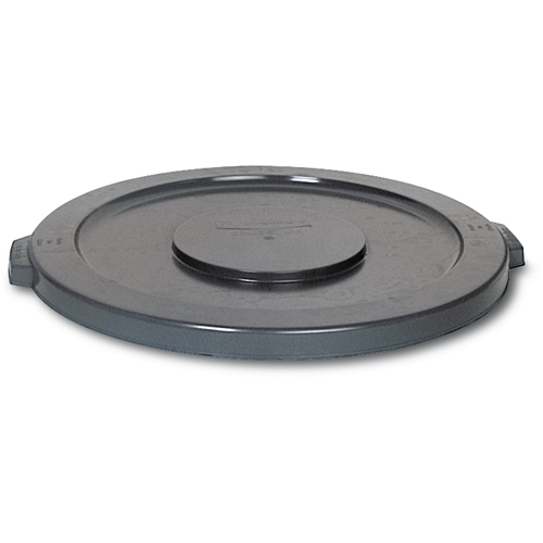 Couvercles ronds Brute, Couvercle plat, Plastique/Poly&eacute;thyl&egrave;ne, Convient aux contenants 19-7/8" dia. - Rubbermaid FG261960GRAY