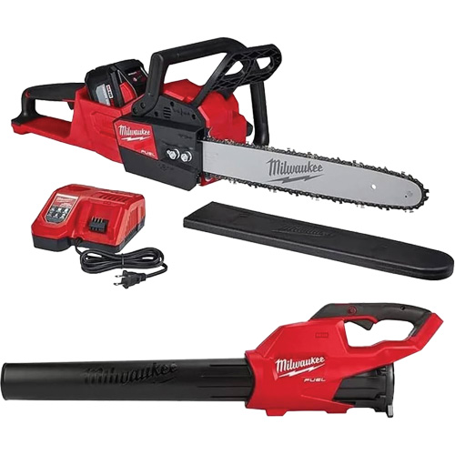 Cordless Chainsaw & Blower Kit, 16", Battery Powered, 18 V - Milwaukee 2727-21HDB
