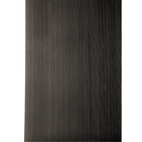 Tapis ondul&eacute; non conducteur pour tableau de contr&ocirc;le no 702, 3' la x 75' lo, 1/4" &eacute;paisseur, Noir, PVC - Wearwell 702.14X3X75BK