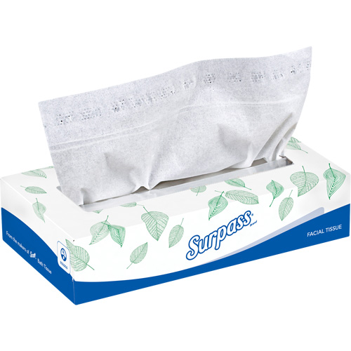 Surpass&reg; Facial Tissue, 2 Ply, 8.3" L x 7.8" W, 100 Sheets/B - Kimberly-Clark 21340